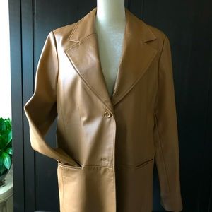 Leather Jacket- Old Navy- XL Camel color